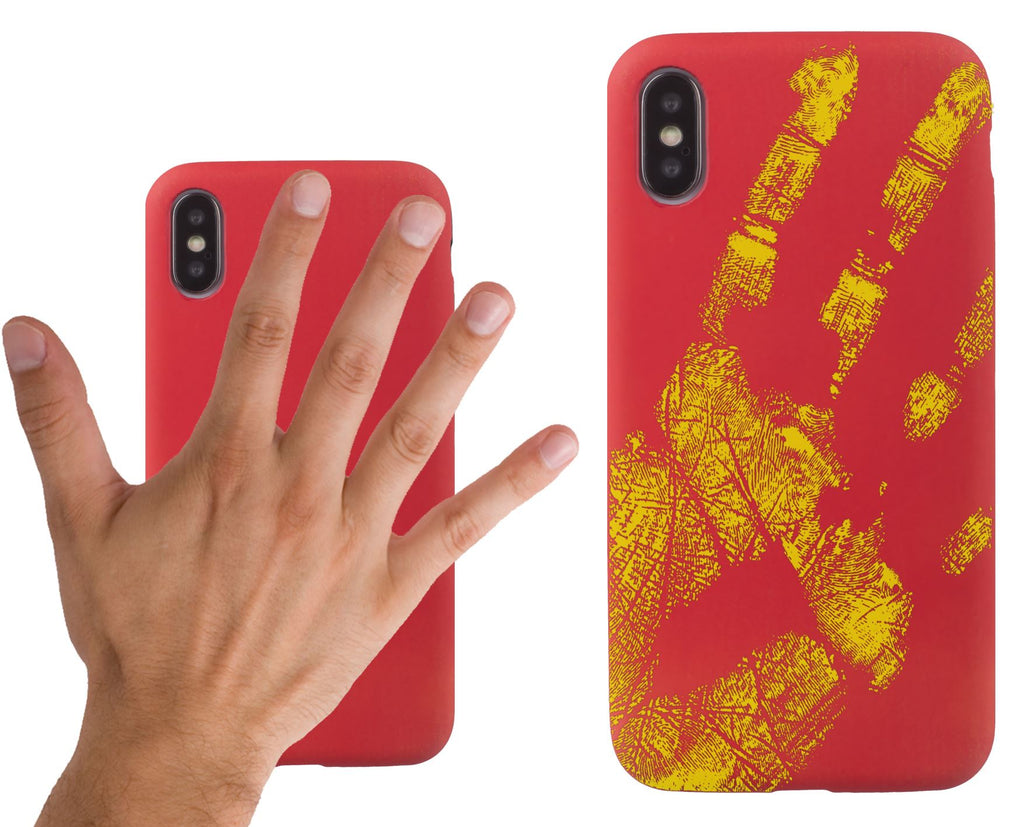 Xcessor Thermal TPU Heat Sensitive Case for Apple iPhone X. Red