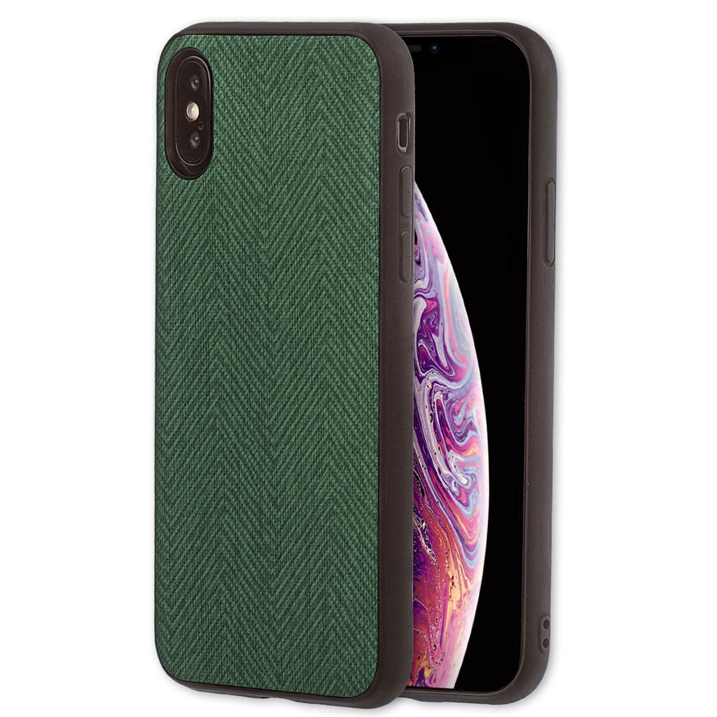 Lilware Canvas Z Rubberized Texture Plastic Phone Case for Apple iPhone XS. Green