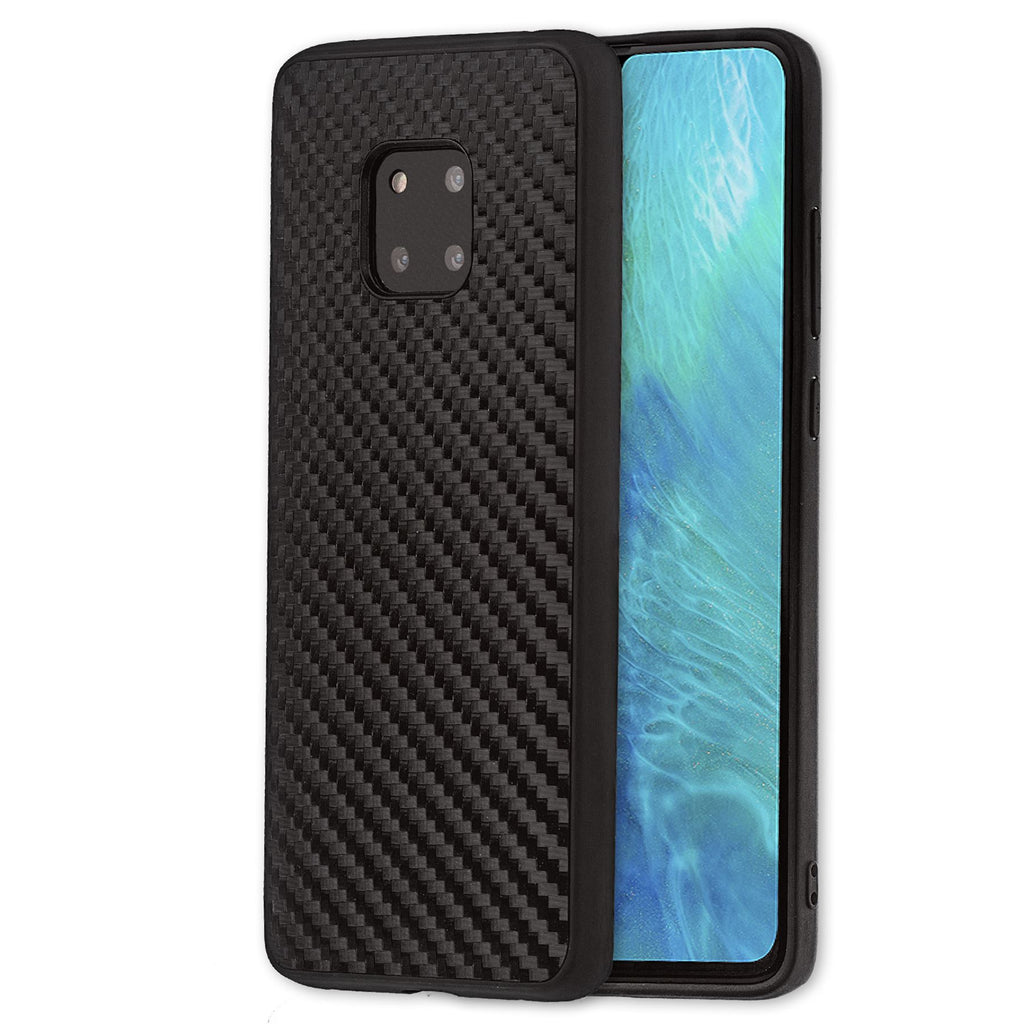 Lilware Carbon Texture Plastic Phone Case Compatible with Huawei Mate 20 Pro. Black