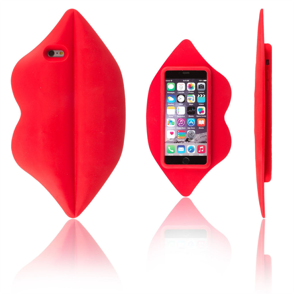 Xcessor Lips Silicone Case for Apple iPhone 6 and 6S. Red