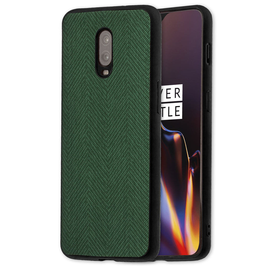 Lilware Canvas Z Rubberized Texture Plastic Phone Case for OnePlus 6T. Green