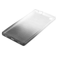 Xcessor Transition Color Flexible TPU Case for Huawei P8. With Gradient Silk Thread Texture. Transparent / Grey