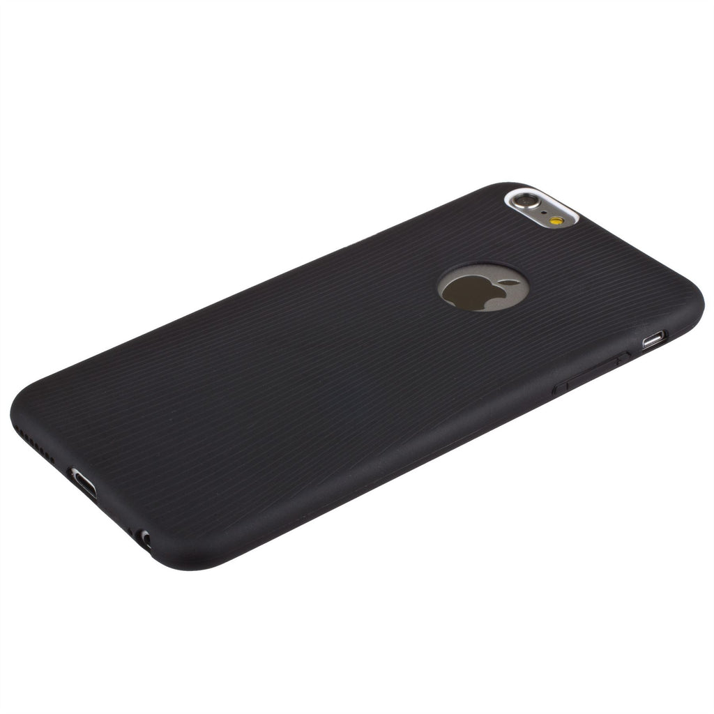 Xcessor Lines TPU Gel Hybrid Case for Apple iPhone 6 Plus. Black
