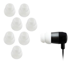Xcessor Dual Flange Conical Replacement Silicone Earbuds 4 Pairs (Set of 8 Pieces). Compatible With Most in Ear Headphone Brands. Multicolor