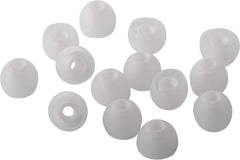 Xcessor (S) 7 Pairs (14 Pieces) of Silicone Replacement In Ear Earphone Small Size Earbuds. Bicolor. Transparent / White