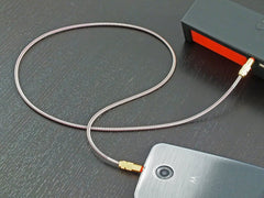 2er-Set Lilware metallgeflochtene 3,5-mm-Audiokabel mit metallbeschichtetem Stecker – 3,5 mm auf 3,5 mm Audio-AUX-Kabel – Schwarz
