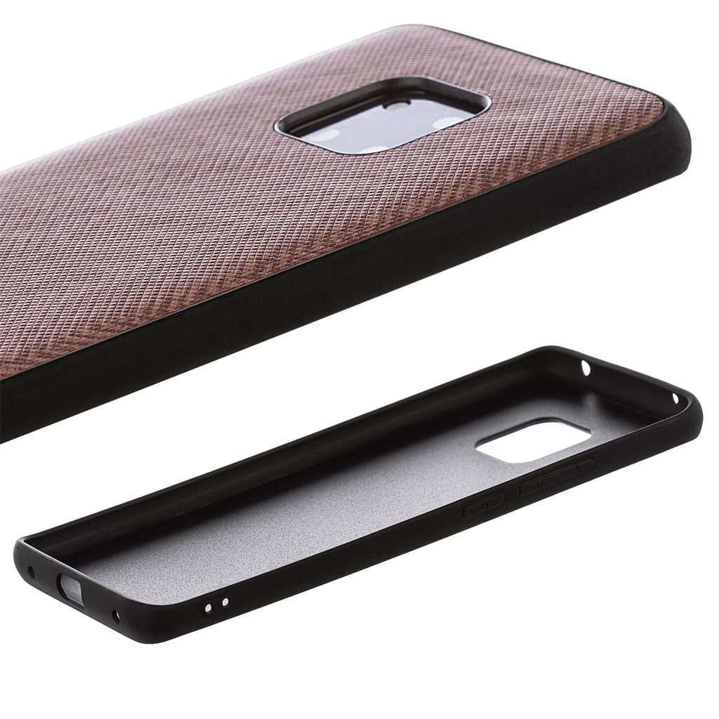 Lilware Canvas Z Rubberized Texture Plastic Phone Case Compatible with Huawei Mate 20 Pro. Brown