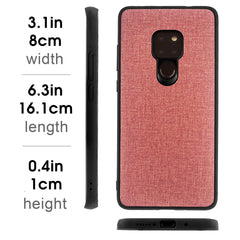 Lilware Canvas Rubberized Texture Plastic Phone Case Compatible with Huawei Mate 20. Pink