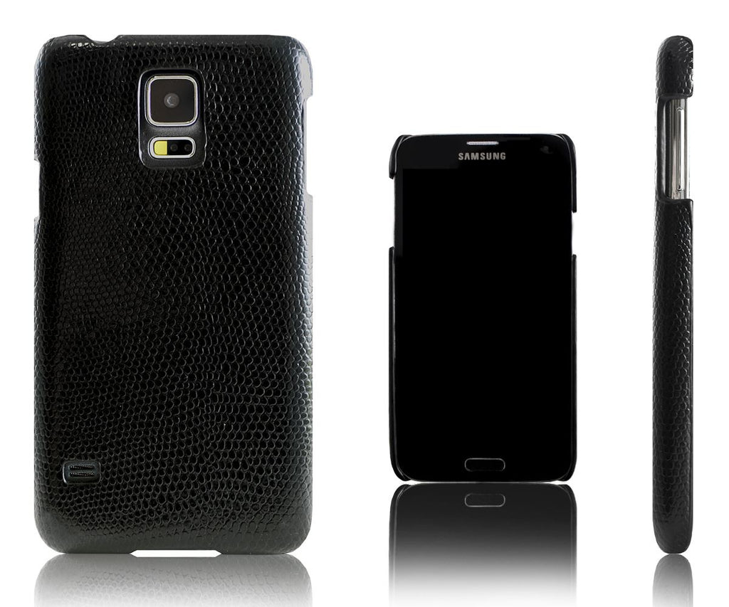 Xcessor Snake Skin Effect Hard Plastic Case for Samsung Galaxy S5 i9600. (Compatible with All Samsung Galaxy S5 Models). Black