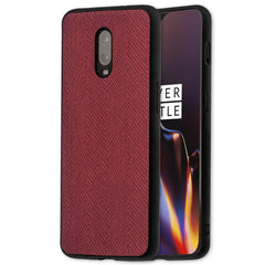 Lilware Canvas Z Rubberized Texture Plastic Phone Case for OnePlus 6T. Dark Pink