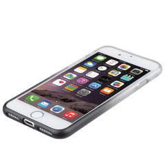 Xcessor Transition Color Flexible TPU-Hülle für Apple iPhone 7 und iPhone 8. Mit Farbverlauf-Seidenfadenstruktur. Transparent/Grau