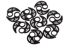 XCESSOR ★ 4 Pairs (8 Pieces) of Silicone Replacement Earhooks ★ Replacement Earhooks for Popular In-Ear Headphones. Black