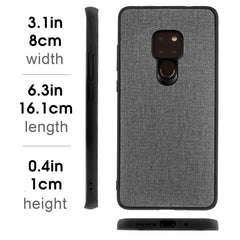 Lilware Canvas Rubberized Texture Plastic Phone Case Compatible with Huawei Mate 20. Grey