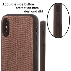 Lilware Canvas Z Rubberized Texture Plastic Phone Case for Apple iPhone XS Max. Brown