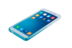 Xcessor Transition Color Flexible TPU-Hülle für Xiaomi Redmi Note 3. Mit Farbverlauf-Seidenfadenstruktur. Transparent / Hellblau