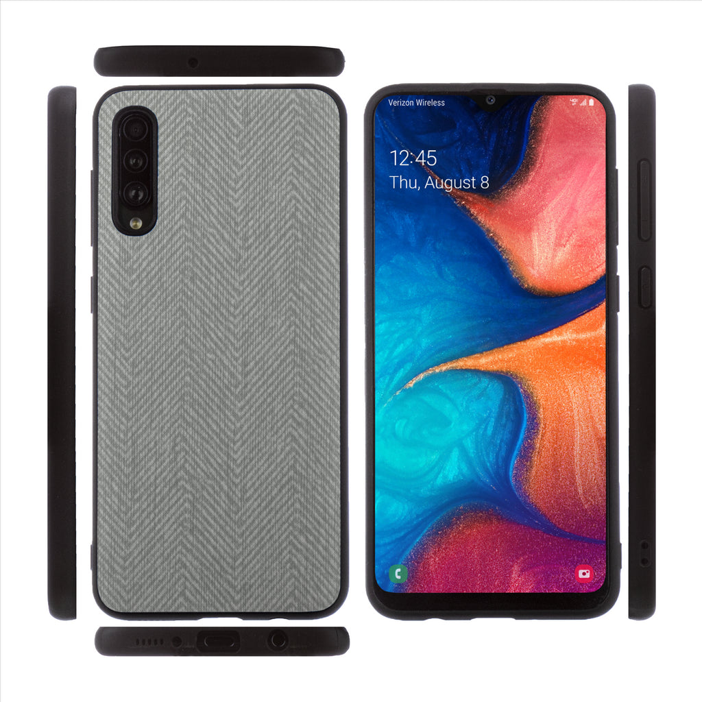 Lilware Canvas Z Rubberized Texture Plastic Phone Case for Samsung Galaxy A50/A50S. Dark Grey