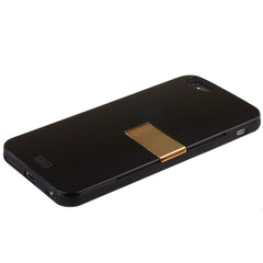 Lilware Armor Hard Plastic Case for Apple iPhone 6 Plus and 6S Plus. Glossy Dual Layer Protective Cover With Kickstand and Credit / Business Card Secret Slot. Black