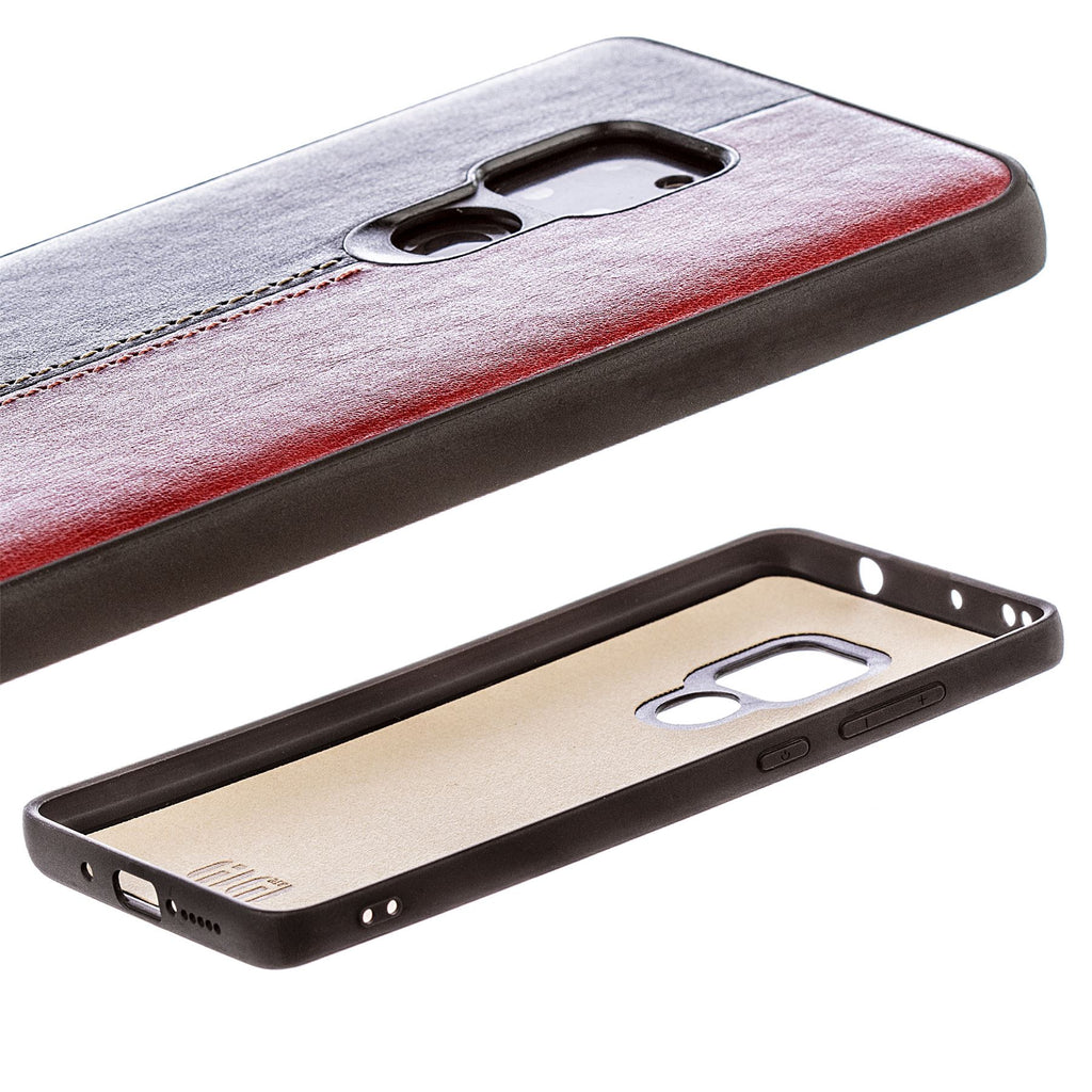 Lilware Bicolor PU Leather Phone Case Compatible with Huawei Mate 20. Red / Black