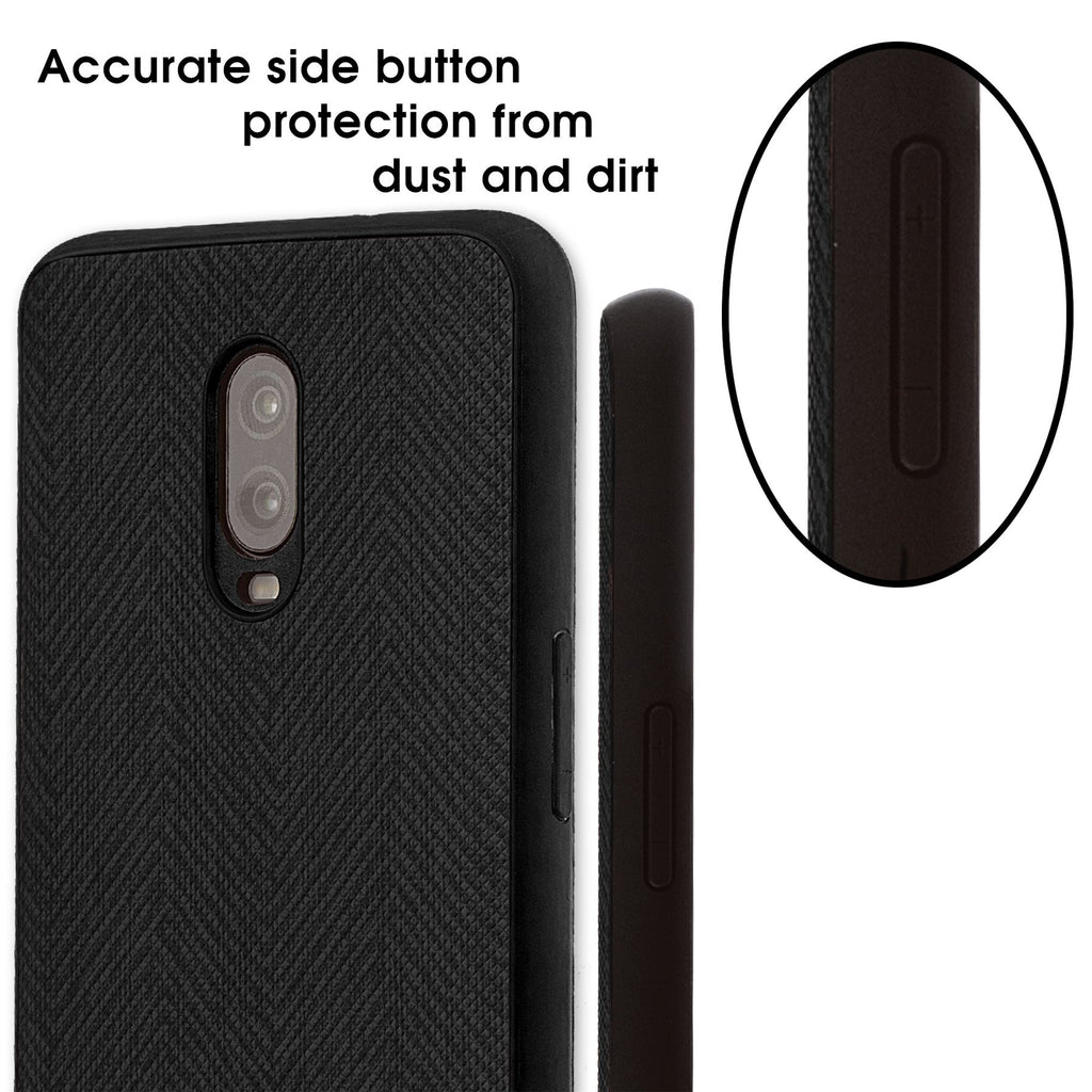 Lilware Canvas Z Rubberized Texture Plastic Phone Case for OnePlus 6T. Black