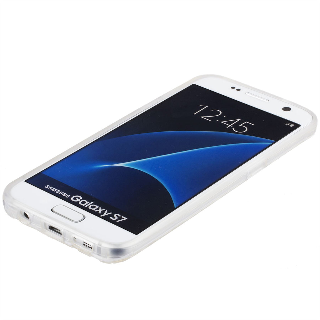 Xcessor Tetragon Bubbles Glossy Flexible TPU case for Samsung Galaxy S7 SM-G930. Transparent