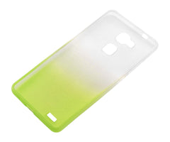 Xcessor Transition Color Flexible TPU Case for Huawei Ascend Mate 7 Phablet. With Gradient Silk Thread Texture. Transparent / Green