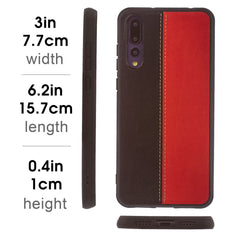 Lilware Bicolor PU Leather Phone Case Compatible with Huawei P20 Pro. Red / Black
