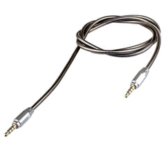 Lilware Metallic 35 Zoll (90 cm) Aux-Audiokabel 3,5 mm Klinkenstecker Stecker auf Stecker Kabel für Multimedia-Geräte - Dunkelgrau