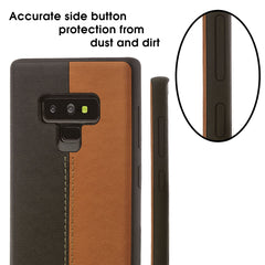 Lilware Bicolor PU Leather Phone Case for Samsung Galaxy Note 9. Brown / Black