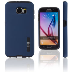 Lilware Smooth Armor Hard Plastic Case for Samsung Galaxy S6 SM-G920. Rugged Dual Layer Protective Cover. Black / Dark Blue