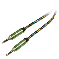 Lilware Rubberized Coiled Spring Auxiliary 3.5mm Audio Male To Male Cable For Multimedia Devices - Green