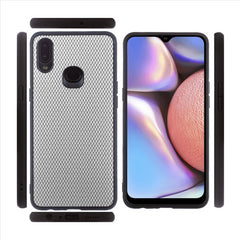 Lilware Canvas X Stofftextur Kunststoff-Telefonhülle für Samsung Galaxy A10S. Hellgrau