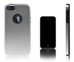 Xcessor Force Field - Metallic Hard Case for Apple iPhone 5 and 5S. Metal and Silicone. Silver Color