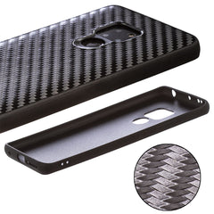 Lilware Carbon Texture Plastic Phone Case Compatible with Huawei Mate 20. Black