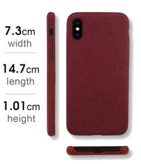 Lilware Schutzhülle für Apple iPhone X / iPhone XS, weicher Stoff, strukturierter Kunststoff, Beerenrot