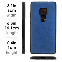 Lilware Canvas Rubberized Texture Plastic Phone Case Compatible with Huawei Mate 20. Dark Blue