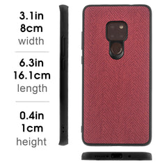 Lilware Canvas Z Rubberized Texture Plastic Phone Case Compatible with Huawei Mate 20. Dark Pink