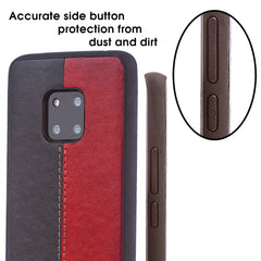 Lilware Bicolor PU Leather Phone Case Compatible with Huawei Mate 20 Pro. Red / Black