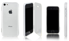 Xcessor Flip Open TPU Gel Case For Apple iPhone 5C. Back and Front Protection. Transparent