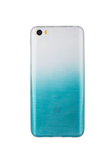 Xcessor Transition Color Flexible TPU-Hülle für Xiaomi Mi 5. Mit Farbverlauf-Seidenfadenstruktur. Transparent / Hellblau