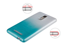 Xcessor Transition Color Flexible TPU-Hülle für Xiaomi Redmi Note 3. Mit Farbverlauf-Seidenfadenstruktur. Transparent / Hellblau