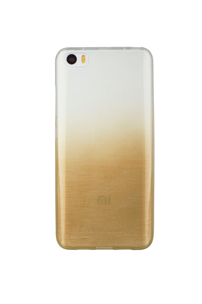Xcessor Transition Color Flexible TPU Case for Xiaomi Mi 5. With Gradient Silk Thread Texture. Transparent / Gold