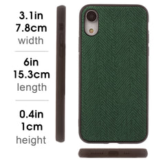 Lilware Canvas Z Rubberized Texture Plastic Phone Case for Apple iPhone XR. Green
