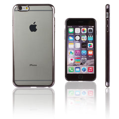 Xcessor Flex Ultra Slim TPU Gel Hybrid Case for Apple iPhone 6 Plus and 6S Plus With Colorful Edges. Clear / Black