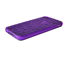 Xcessor Liquid Cell - Flexible TPU-Hülle für Apple iPhone 5 und 5S mit optischem Wellenillusionseffekt. Lila / Transparent