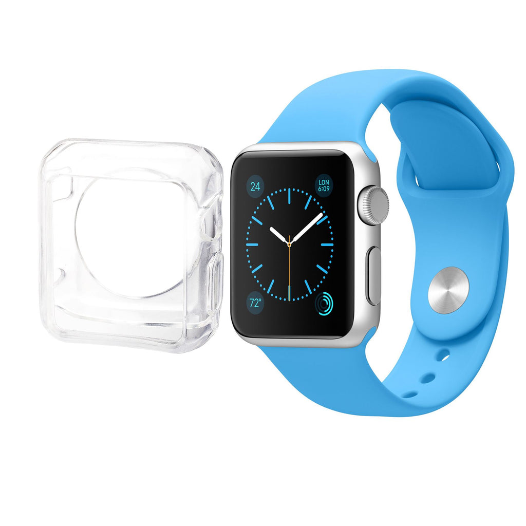 Lilware Crystal Clear Flexible TPU Cover For Apple Watch 38mm. Transparent
