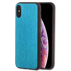 Lilware Canvas Z Rubberized Texture Plastic Phone Case for Apple iPhone XS. Blue