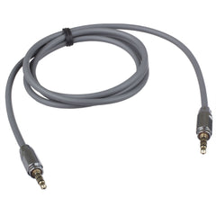 Lilware gummiertes 35 Zoll (90 cm) AUX-Audiokabel, 3,5 mm Klinkenstecker auf Stecker, Kabel für Multimedia-Geräte – Grau