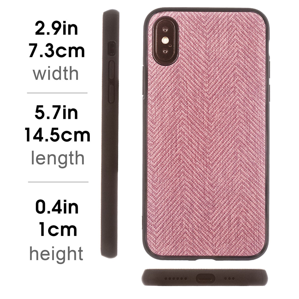 Lilware Canvas Z Rubberized Texture Plastic Phone Case for Apple iPhone XS. Pink