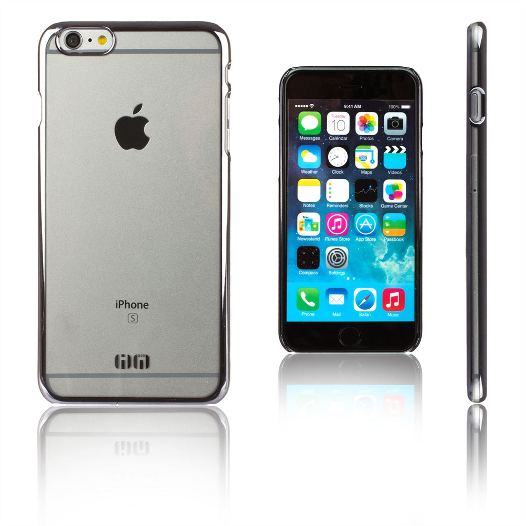 Lilware Amber Armor Crystal Clear Case Hard Plastic Cover Cover For Apple iPhone 6 Plus and 6S Plus. Clear / Black