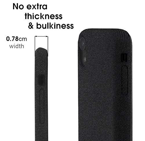 Lilware Soft Fabric Texture Plastic Phone Case for Apple iPhone XR - Black